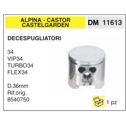Pistone e Segmenti Alpina Castor Castelgarden 34 VIP34 TURBO34