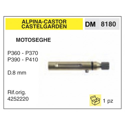 Pompa Olio Motosega Alpina Castor Castelgarden P360 - P370 - P390 - P410 D.8 mm
