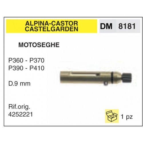 Pompa Olio Motosega Alpina Castor Castelgarden P360 - P370 - P390 - P410 D.9 mm