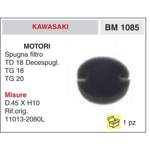 Filtro Aria Motori Kawasaki Spugna filtro TD 18 Decespugliatori TG 18 TG 20