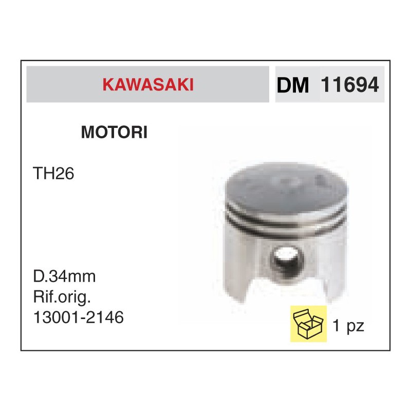 Pistone e Segmenti Motori Kawasaki TH26