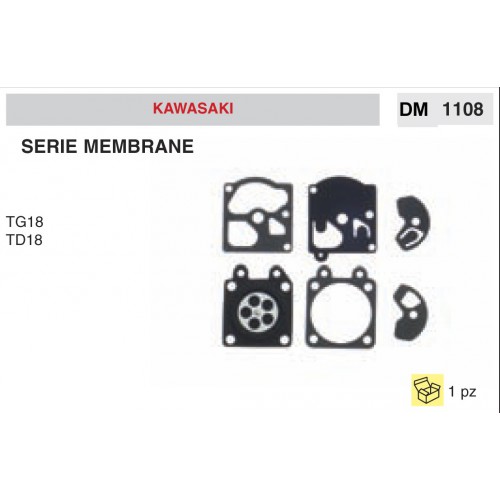Kit Membrana Carburatore Motosega Kawasaki TG18 TD18
