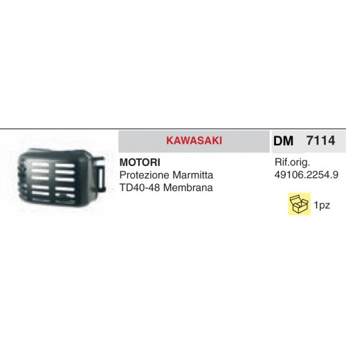 Marmitta Motori Kawasaki Protezione Marmitta TD40-48 Membrana
