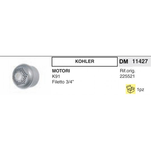 Marmitta Motori Kohler K91 Filetto 3/4ö