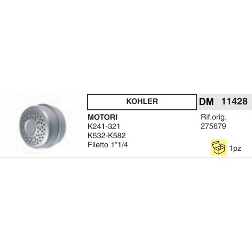 Marmitta Motori Kohler K241-321 K532-K582 Filetto 1ö1/4
