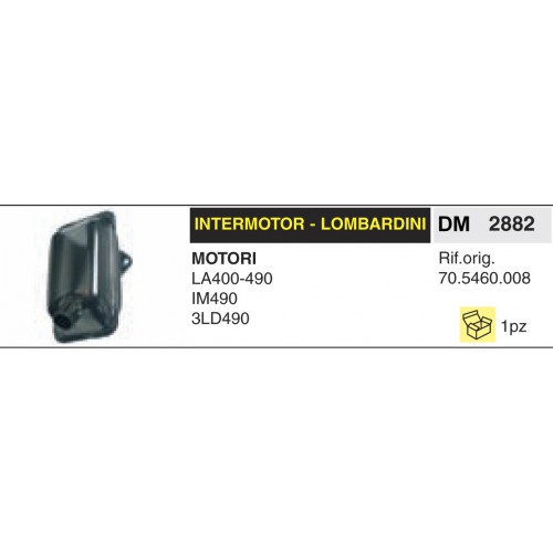 Marmitta Motori Lombardini LA400-490 IM490 3LD490