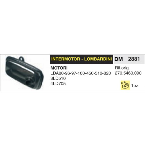 Marmitta Motori Lombardini LDA80-96-97-100-450-510-820 3LD510 4LD705