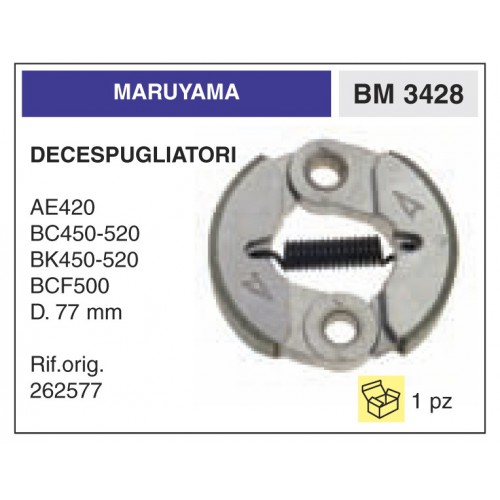 Frizione Decespugliatori MARUYAMA AE420 BC450-520 BK450-520 BCF500 D. 77 mm
