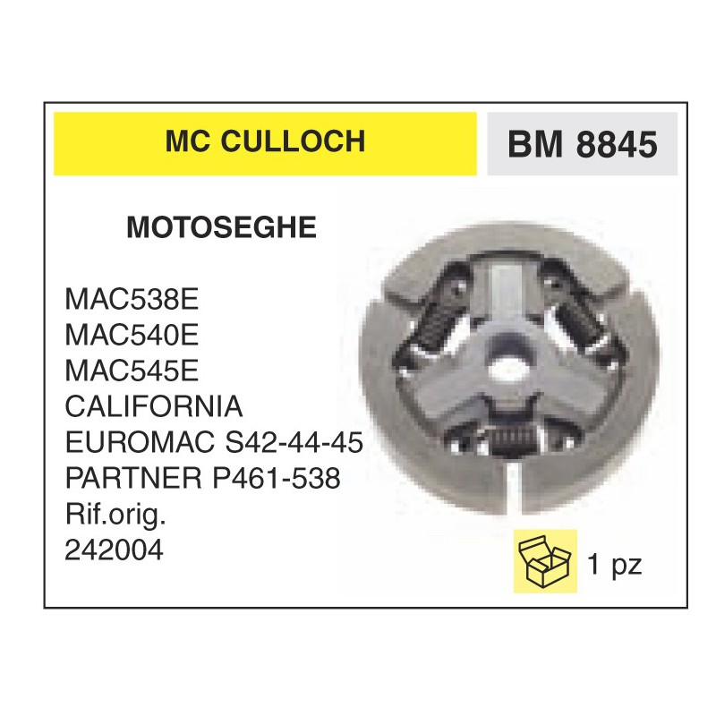 Frizione Motoseghe MC CULLOCH MAC538E MAC540E MAC545E CALIFORNIA EUROMAC S