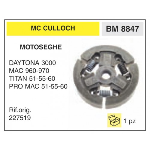 Frizione Motoseghe MC CULLOCH DAYTONA 3000 MAC 960-970 TITAN 51-55-60 PRO MAC 51