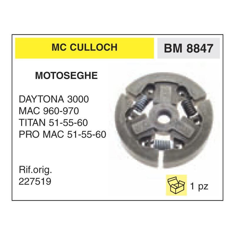 Frizione Motoseghe MC CULLOCH DAYTONA 3000 MAC 960-970 TITAN 51-55-60 PRO MAC 51