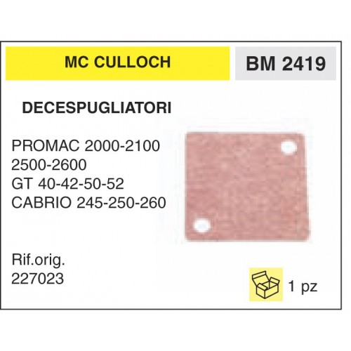 Filtro Aria Decespugliatori McCulloch PROMAC 2000-2100 2500-2600 GT 40-42-50-52