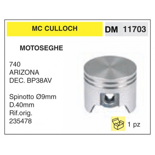 Pistone e Segmenti Motoseghe Mc Culloch 740 ARIZONA DEC. BP38AV