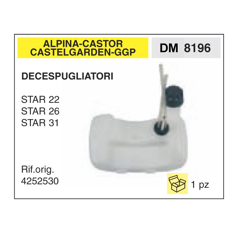 Serbatoio Benzina Alpina Castor Castelgarden Ggp Decespugliatore STAR 22  26 31