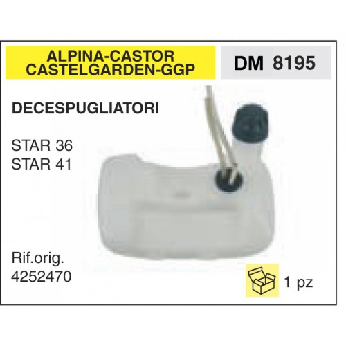 Serbatoio Benzina Alpina Castor Castelgarden Ggp Decespugliatore STAR 36 STAR 41