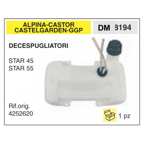 Serbatoio Benzina Alpina Castor Castelgarden Ggp Decespugliatore STAR 45 STAR 55
