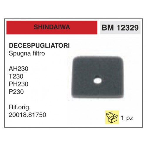 Filtro Aria Decespugliatori Shindaiwa Spugna filtro AH230 T230 PH230 P230