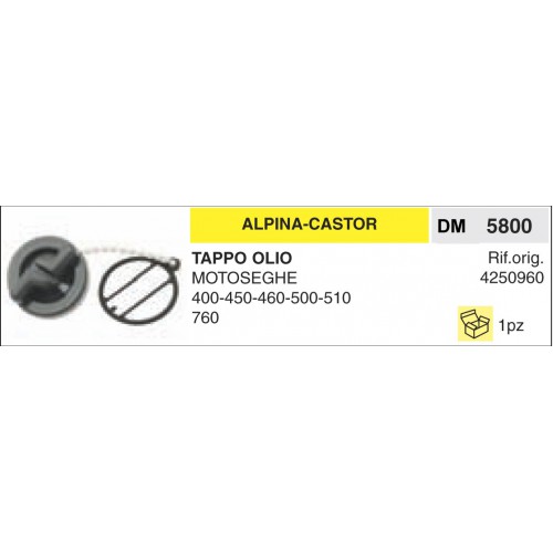 Tappo Benzina E Olio Alpina Castor MOTOSEGHE 400 450 460 500 510 760