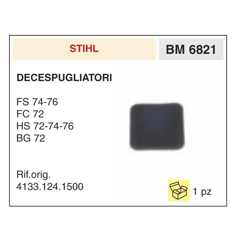 Filtro Aria Decespugliatori Stihl FS 74-76 FC 72 HS 72-74-76 BG 72