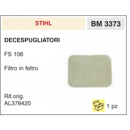 Filtro Aria Decespugliatori Stihl FS 108 Filtro in feltro