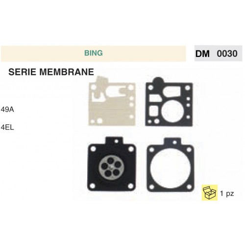 Kit Membrana Carburatore Motosega Bing 49A 4EL