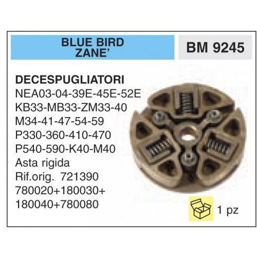Frizione Decespugliatori BLUE BIRD ZANE&#039; NEA03-04-39E-45E-52E KB33-MB33-ZM33-40