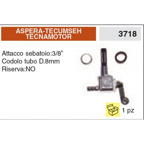 Rubinetto Benzina Aspera Tecumseh Tecnamotor Attacco Serbatoio 3/8ö