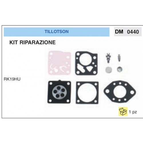 Kit Membrana Riparazione Carburatore Motosega Tillotson RK19HU