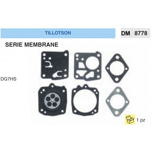 Kit Membrana Carburatore Motosega Tillotson DG7HS