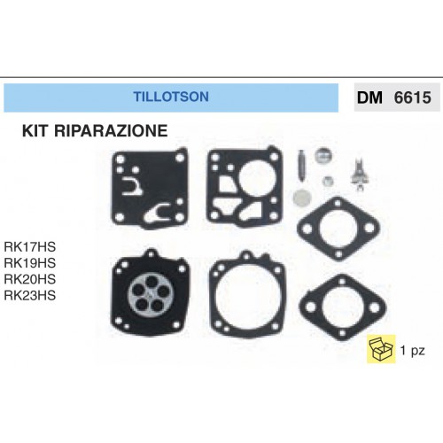 Kit Membrana Riparazione Carburatore Tillotson RK17HS RK19HS RK20HS RK23HS