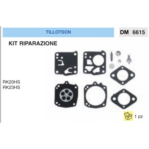 Kit Membrana Riparazione Carburatore Motosega Tillotson RK20HS RK23HS