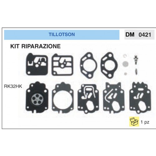 Kit Membrana Riparazione Carburatore Motosega Tillotson RK32HK