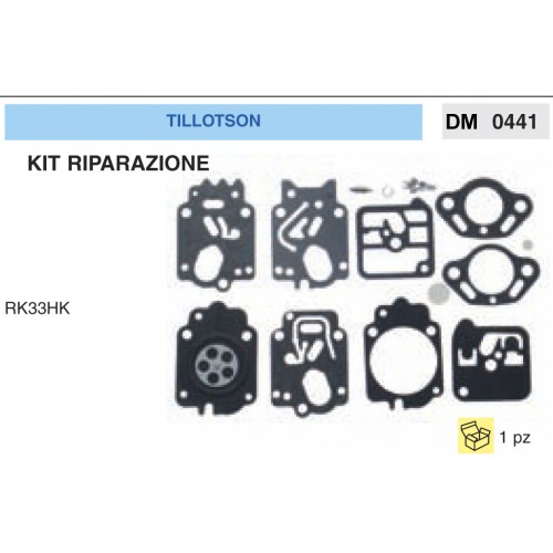 Kit Membrana Riparazione Carburatore Motosega Tillotson RK33HK