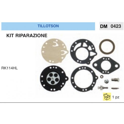 Kit Membrana Riparazione Carburatore Motosega Tillotson RK114HL