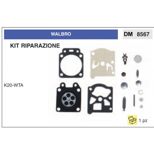 Kit Membrana Riparazione Carburatore Motosega Walbro K20-WTA