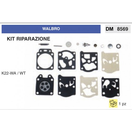 Kit Membrana Riparazione Carburatore Motosega Walbro K22-WA / WT