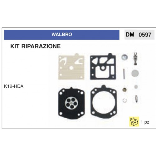 Kit Membrana Riparazione Carburatore Motosega Walbro K12-HDA