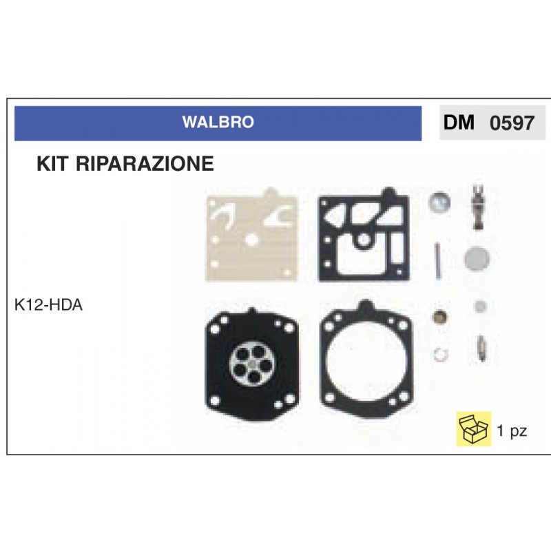 Kit Membrana Riparazione Carburatore Motosega Walbro K12-HDA