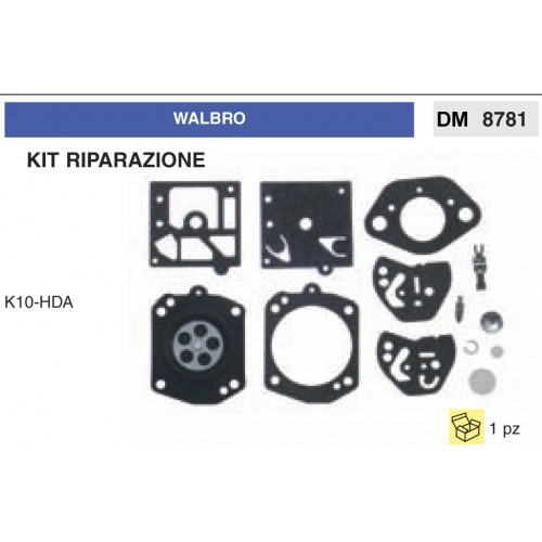 Kit Membrana Riparazione Carburatore Motosega Walbro K10-HDA