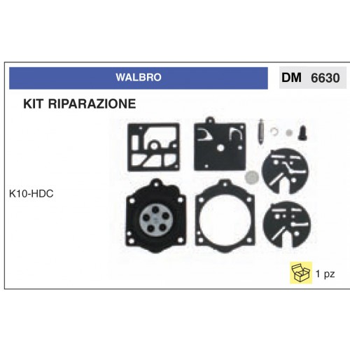 Kit Membrana Riparazione Carburatore Motosega Walbro K10-HDC