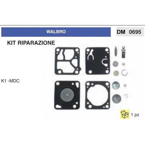 Kit Membrana Riparazione Carburatore Motosega Walbro K1 -MDC