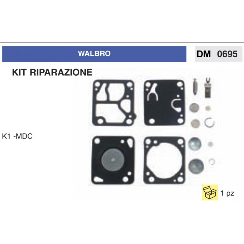 Kit Membrana Riparazione Carburatore Motosega Walbro K1 -MDC