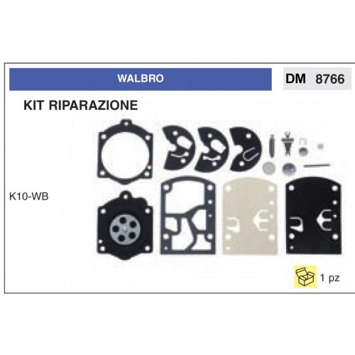 Kit Membrana Riparazione Carburatore Motosega Walbro K10-WB