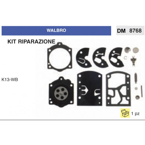 Kit Membrana Riparazione Carburatore Motosega Walbro K13-WB