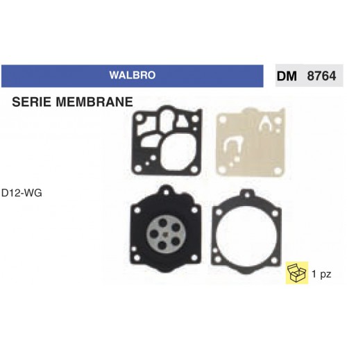 Kit Membrana Carburatore Motosega Walbro D12-WG