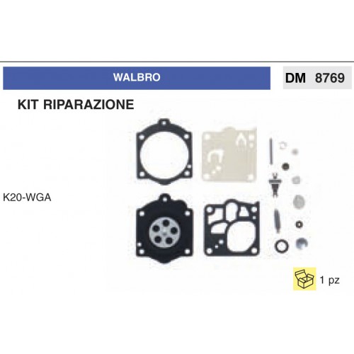Kit Membrana Riparazione Carburatore Motosega Walbro K20-WGA