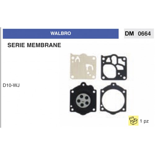 Kit Membrana Carburatore Motosega Walbro D10-WJ