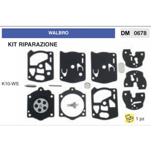 Kit Membrana Riparazione Carburatore Motosega Walbro K10-WS