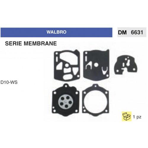 Kit Membrana Carburatore Motosega Walbro D10-WS