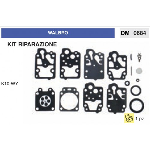 Kit Membrana Riparazione Carburatore Motosega Walbro K10-WY
